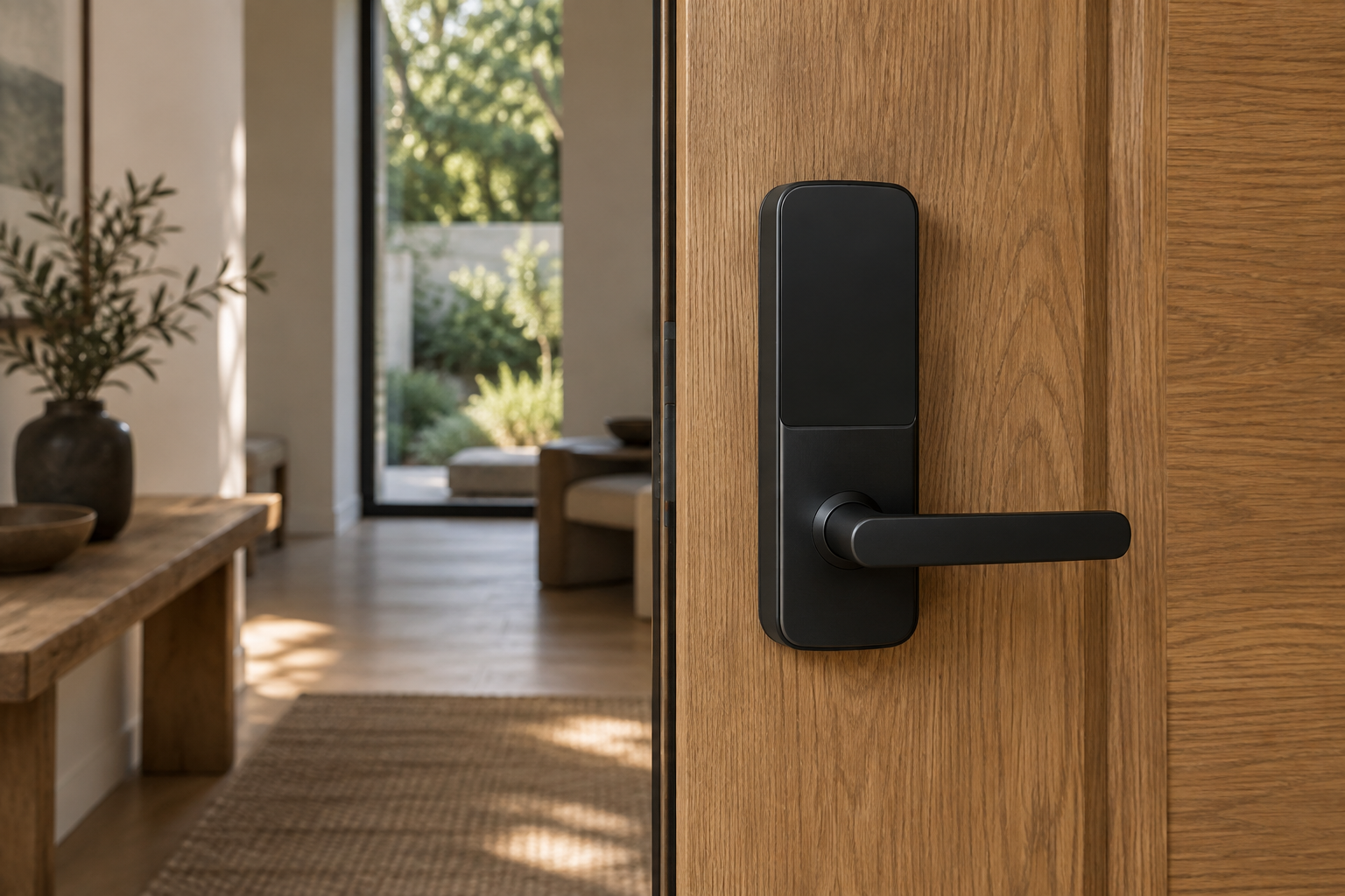 A physical access control illustrating deliberate entry permissions