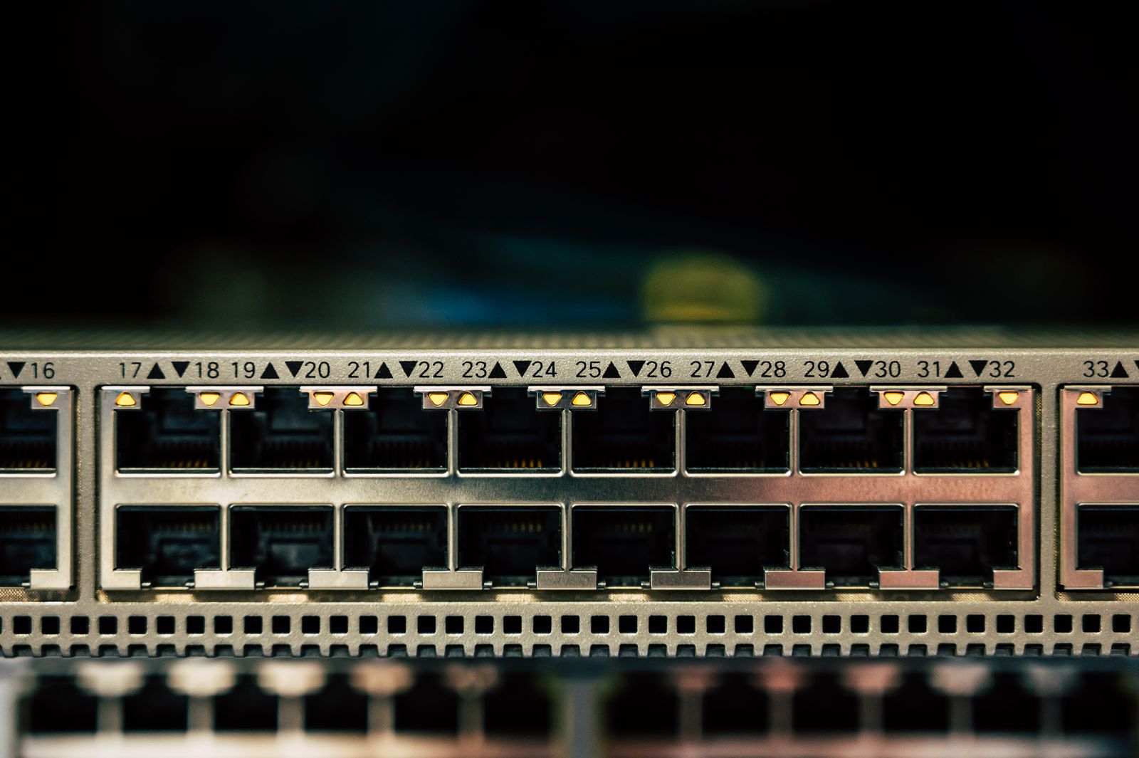 Physical network equipment illustrating the infrastructure behind connected services