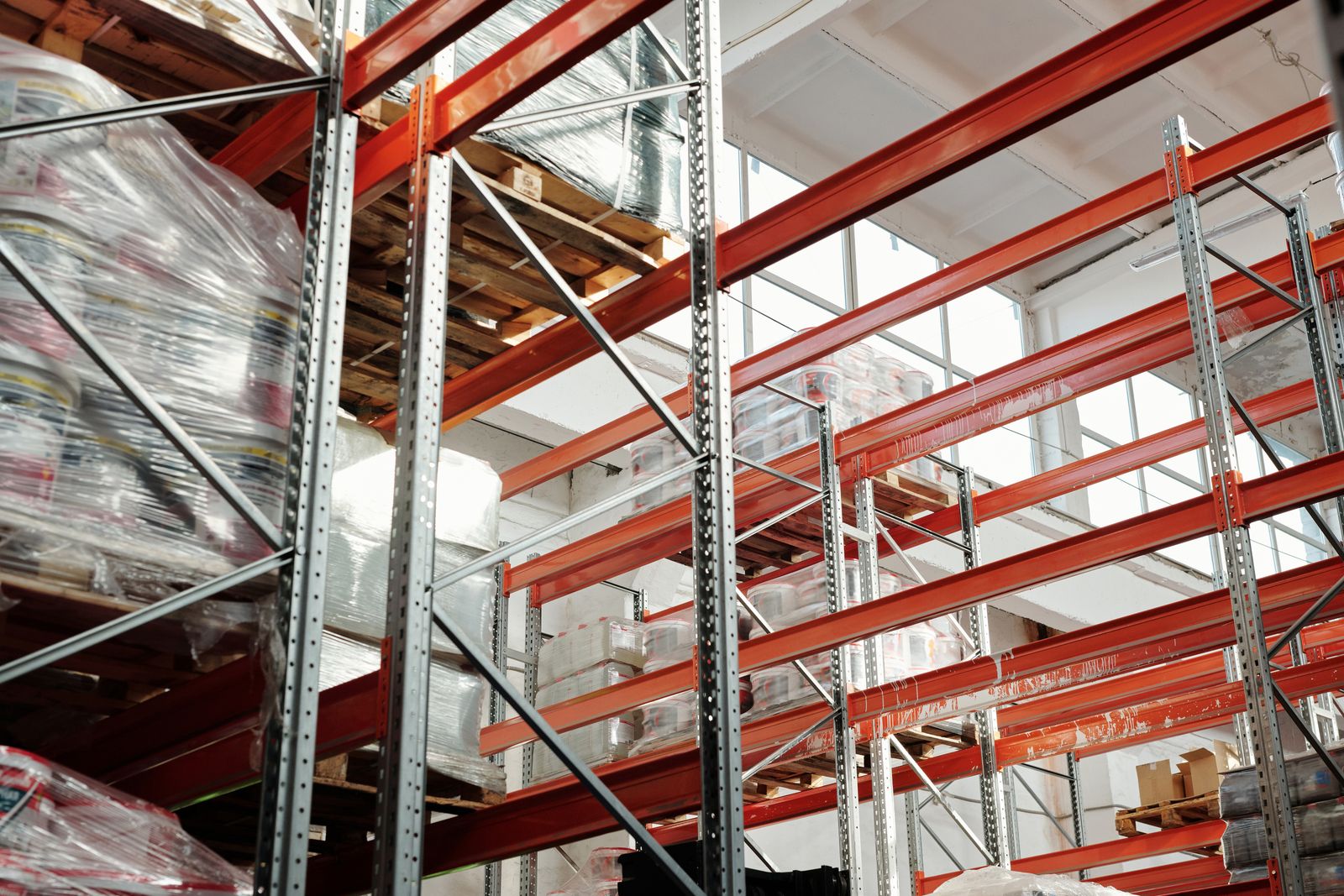 Editorial photograph of warehouse storage and logistics space